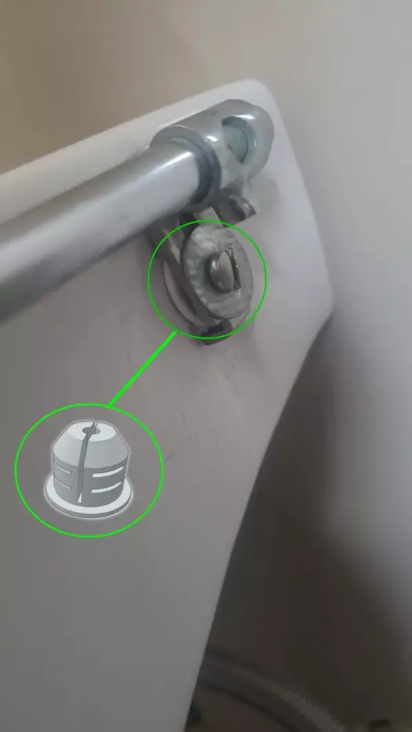Kit 2 unidades Repuesto Anclaje Tapa Ferrum Bidet Marina Y Otros - Imagen 2