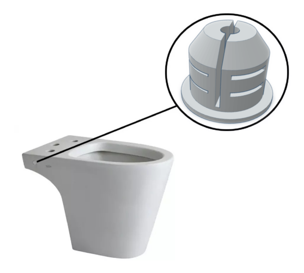 Kit 2 unidades Repuesto Anclaje Tapa Ferrum Bidet Marina Y Otros
