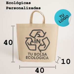 100 Bolsas Friselina personalizadas 40x40x10 con asa