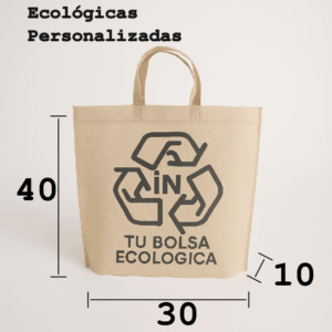 100 Bolsas Friselina personalizadas 30x40x10 con asa