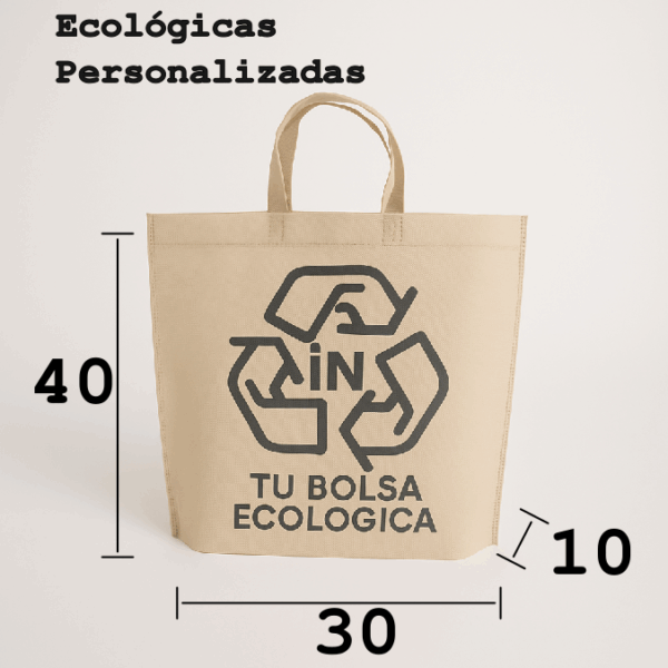 100 Bolsas Friselina personalizadas 30x40x10 con asa