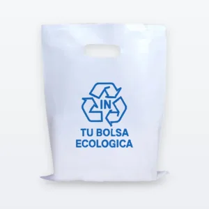 Bolsa troquelada con manija óvalo 35x45 impresa - Indusnort