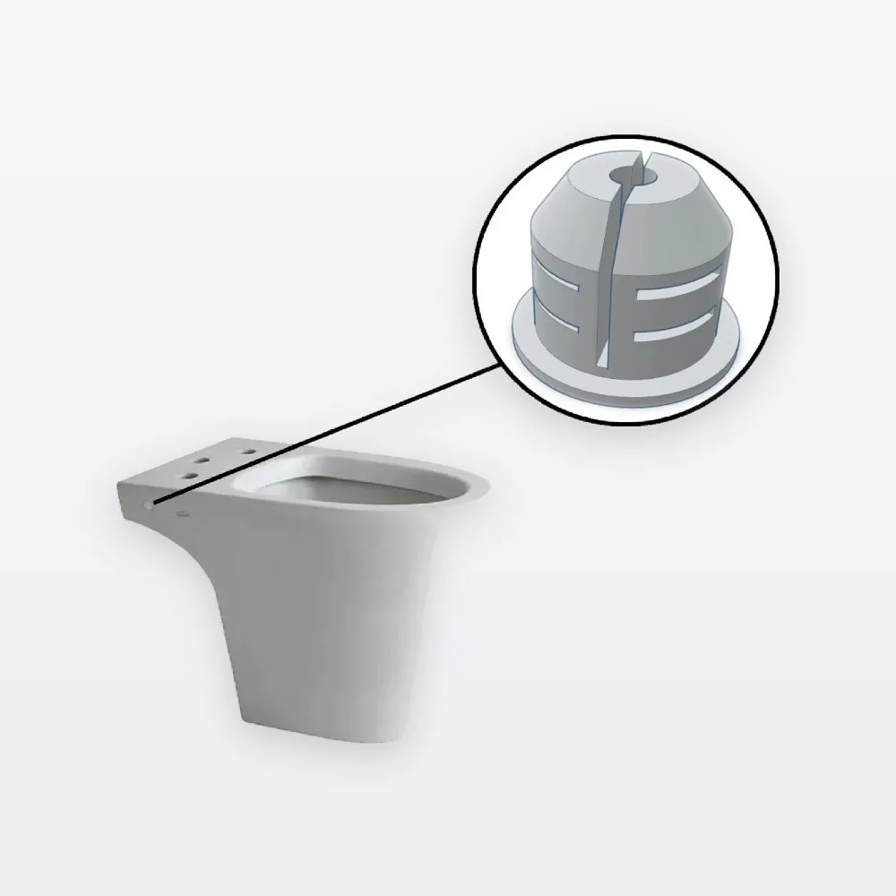 Kit de repuesto de anclaje para tapa de bidet Ferrum